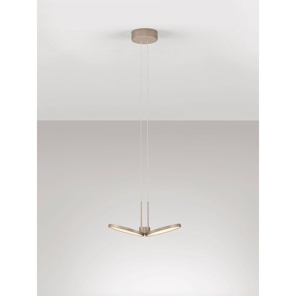 Lustră auriu mat LED cu intensitate reglabilă din aluminiu ø 32,5 cm Vea – Nova Luce-image-4
