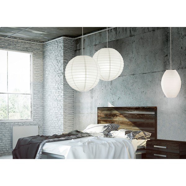 Lustră albă cu abajur din hârtie Paper – Trio-image-2