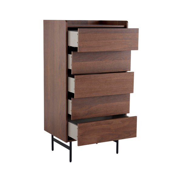 Comodă în culoare naturală închisă cu aspect de lemn de nuc 60x118,5x45 cm Örgryte – Jotex-image-4