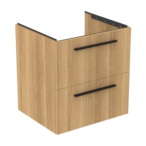 Dulap sub chiuvetă în culoare naturală suspendat cu aspect de lemn de stejar 60x63 cm i.Life B – Ideal Standard-image-4