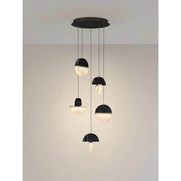 Lustră neagră LED cu intensitate reglabilă din metal ø 46 cm Dorin – Nova Luce-image-4
