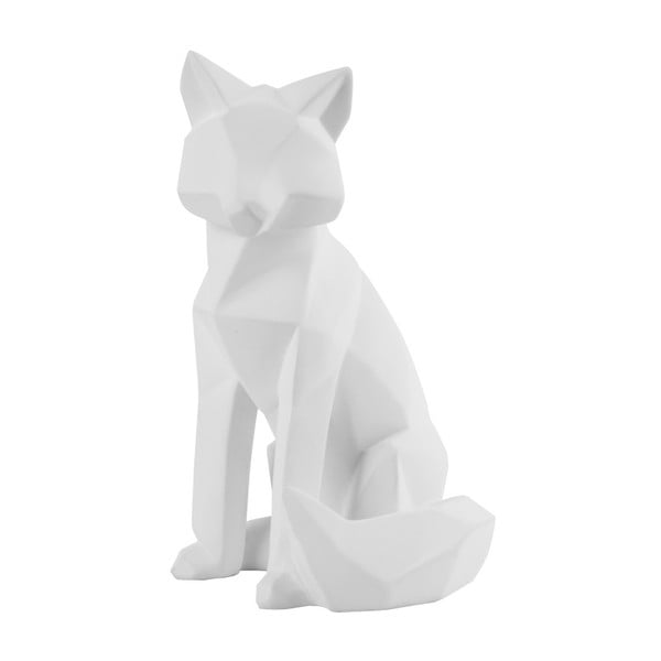 Statuetă PT LIVING Origami Fox, înălțime 26 cm, alb mat