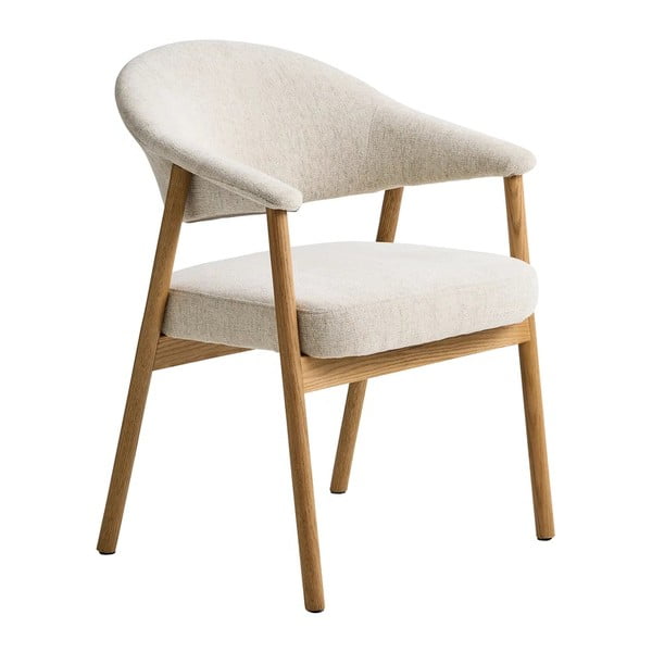 Set de scaune de sufragerie crem cu cotiere 2 buc. din lemn de stejar Elk – Unique Furniture