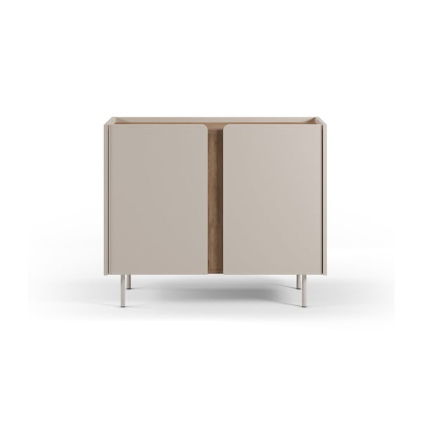 Dulap crem/în culoare naturală cu aspect de lemn de stejar 100x82,5x40 cm Lucile – Marckeric