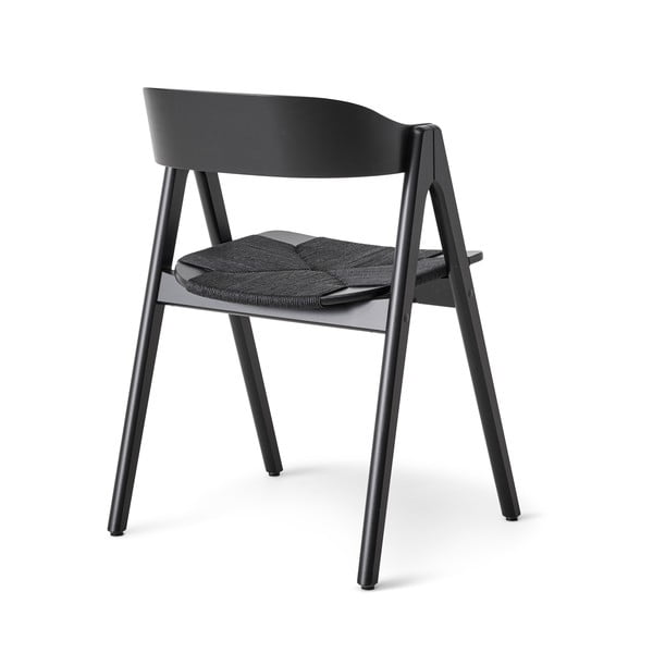 Scaun din lemn de fag și șezut din ratan Findahl by Hammel Mette, negru-image-3