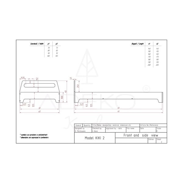 Pat pentru copii 90x190 cm Kiki 2 - Adeko-image-3