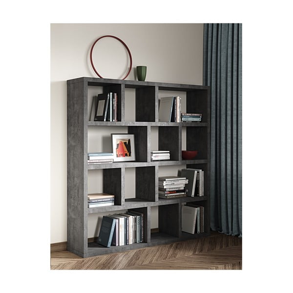 Bibliotecă gri cu aspect de beton 150x159 cm Berlin – TemaHome-image-3