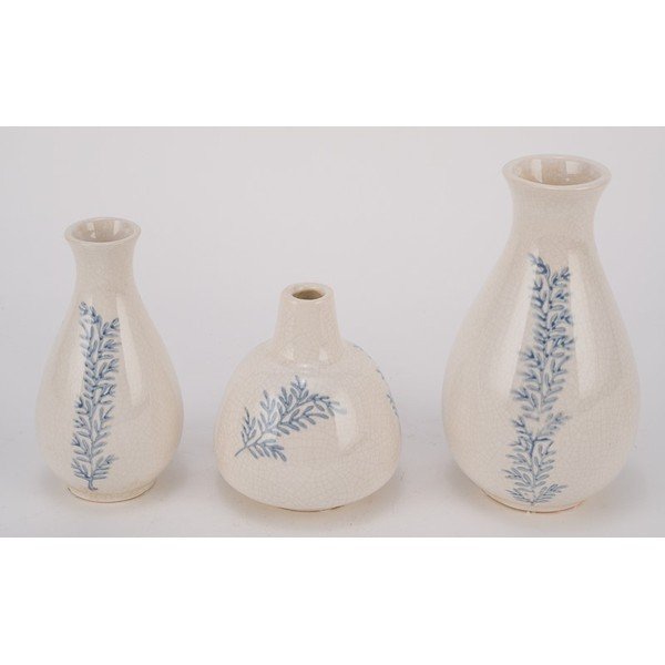 Vaze crem 3 buc. din ceramică (înălțime 16,5 cm) – Ego Dekor-image-1
