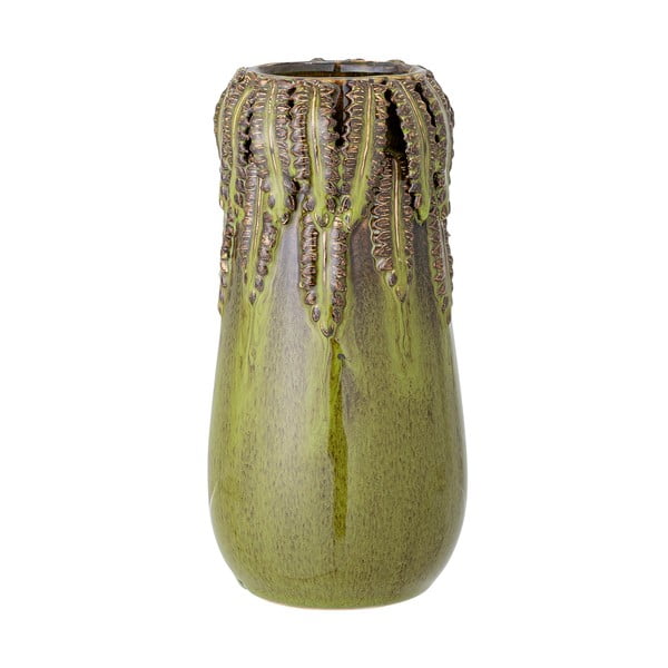 Vază din sticlă Bloomingville Eloi, înălțime 21 cm, verde