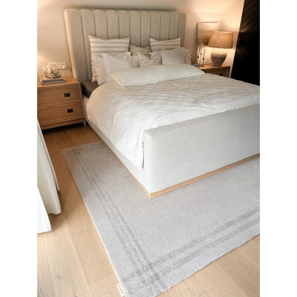 Covor crem din lână 200x300 cm Calisia M Grid Rim – Agnella-image-2