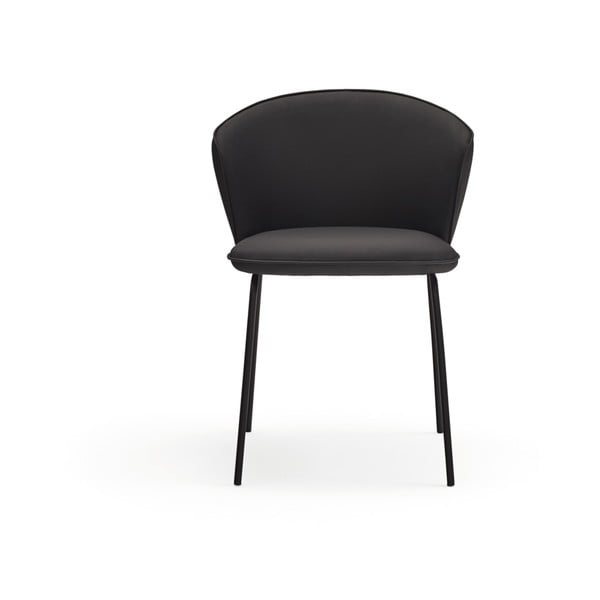 Set de scaune de sufragerie negru 2 buc. tapițat Add – Teulat-image-3