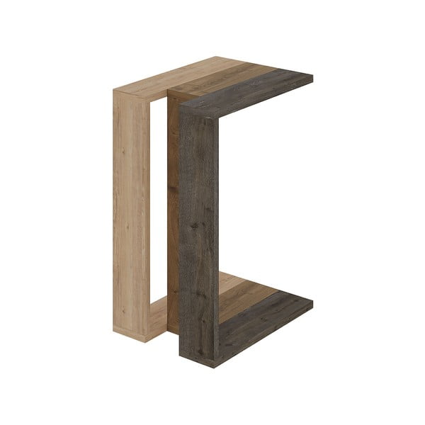 Măsuță auxiliară cu aspect de lemn de stejar 40x30 cm Macha – Marckeric-image-3