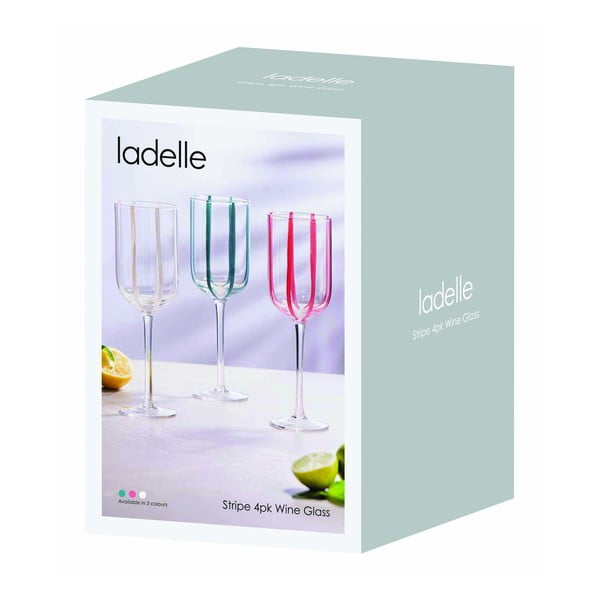 Set de pahare 4 buc. de vin 350 ml Stripe – Ladelle-image-3