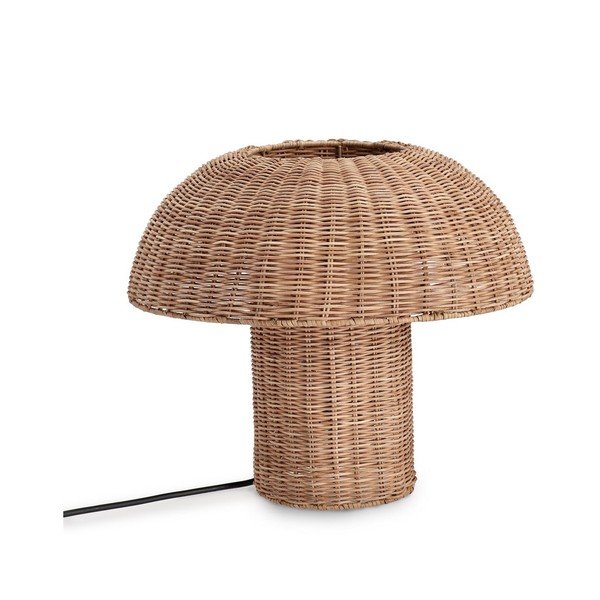 Veioză în culoare naturală LED din ratan cu abajur din ratan (înălțime 40 cm) Irele – Bizzotto