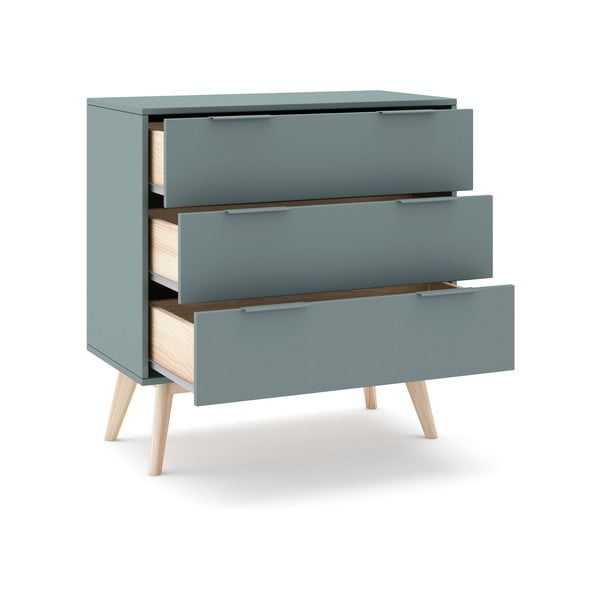 Comodă verde prăfuit 80x83x40 cm Pisco – Marckeric-image-4