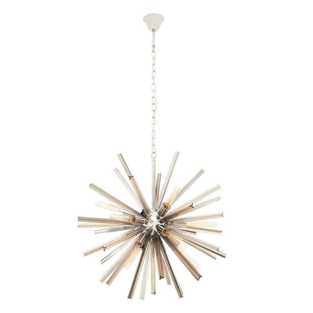 Lustră din metal cu abajur din sticlă ø 75 cm Karlo – Premier Housewares