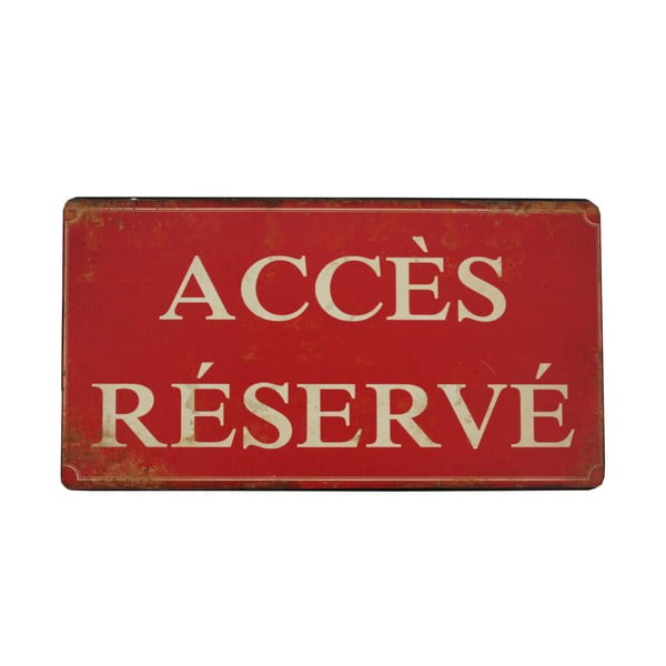 Plăcuță Antic Line Acces Reserve