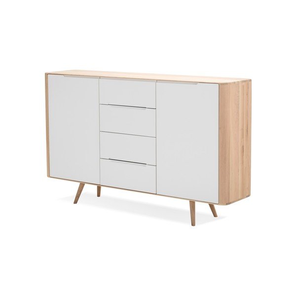 Comodă din lemn de stejar Gazzda Ena Two, 180 x 110 cm-image-2