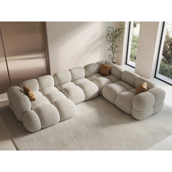 Colțar bej (cu colț pe partea dreaptă/în formă de "U") Loretto – Cosmopolitan Design-image-1