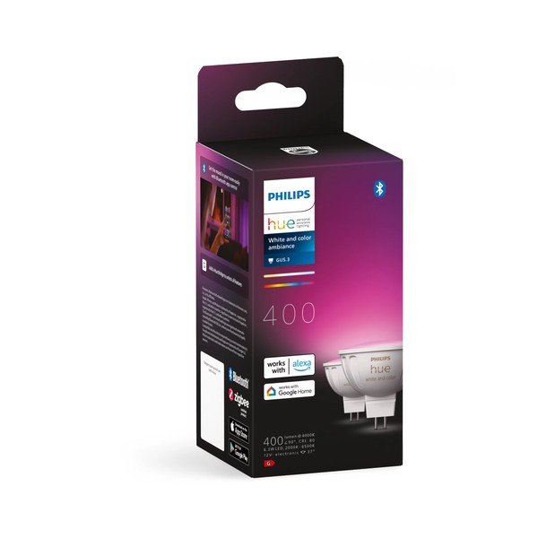 Becuri smart GU 5,3, 2 buc. 6 W White and color ambiance – Philips Hue-image-2