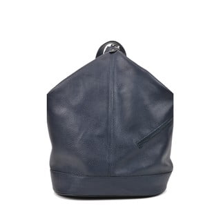 Rucsac din piele Carla Ferreri Chic, albastru închis