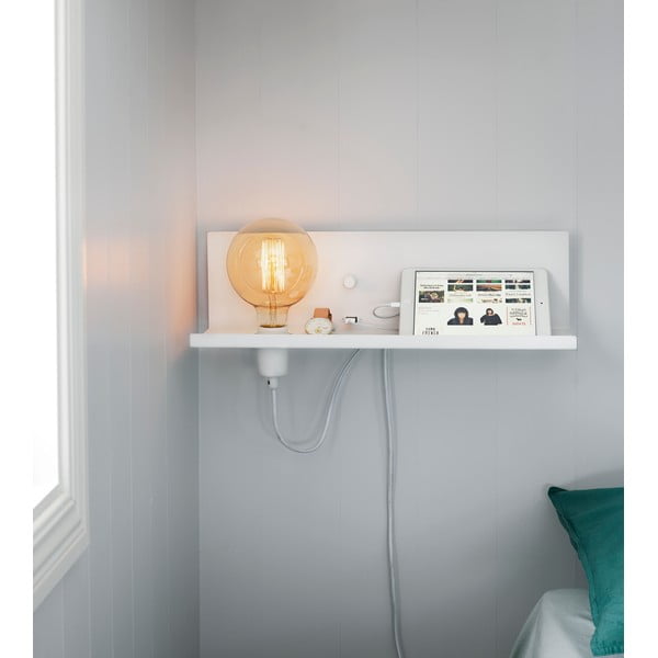 Aplică perete cu stație de încărcare USB Markslöjd Multi, alb-image-1