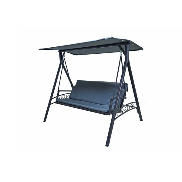 Balansoar de grădină negru din metal - Dajar-image-2