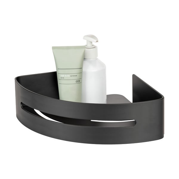 Raft pentru baie negru mat de colț autoadeziv din metal Bivio – Wenko-image-2