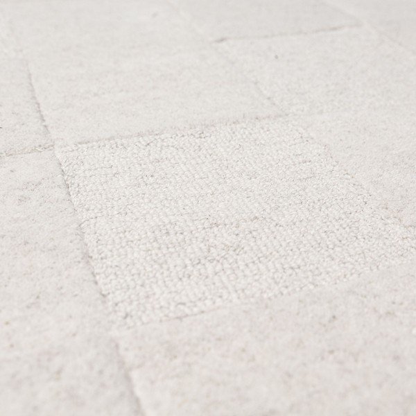 Covor fildeș țesut manual din lână 200x290 cm Checkerboard – Flair Rugs-image-2