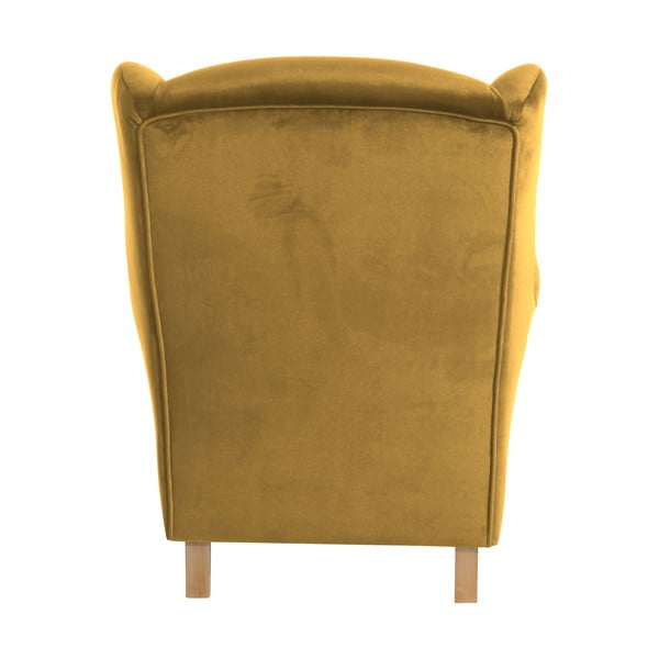 Fotoliu Max Winzer Lorris Velour Corn, galben muștar-image-4