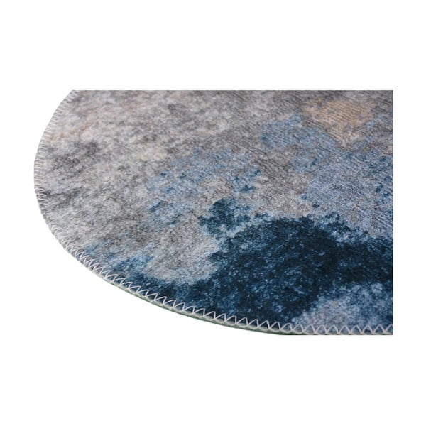 Covor albastru/gri lavabil rotund ø 120 cm – Vitaus-image-2