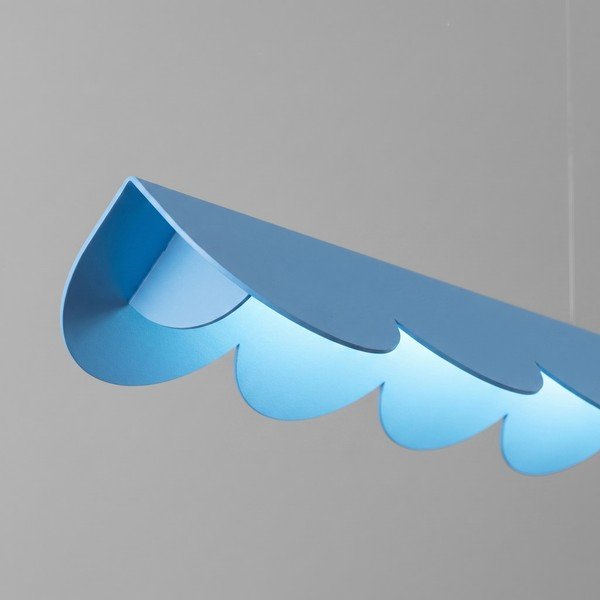 Lustră albastru-deschis LED din aluminiu BISCUIT – Thoro-image-2