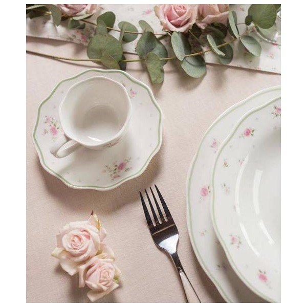 Set veselă din porțelan 18 farfurii Brandani Nonna Rosa-image-4