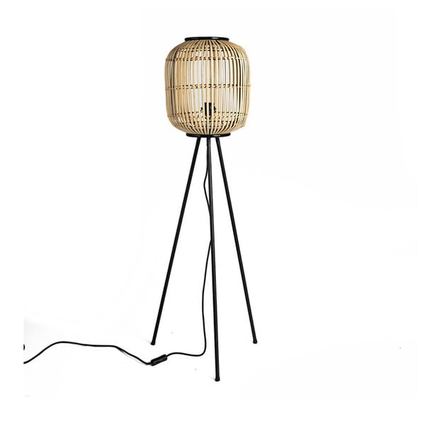 Lampadar cu abajur din bambus Simla Natural, înălțime 116 cm