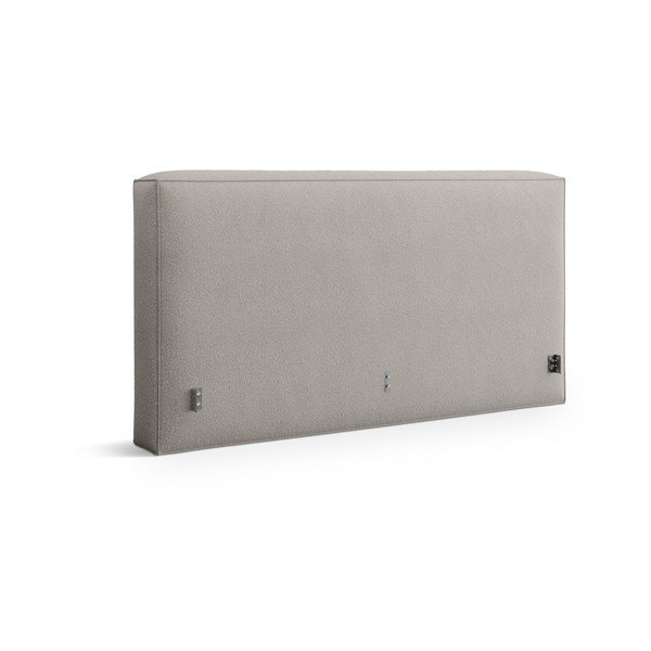 Tăblie de pat gri deschis tapițată 249x100 cm Olivia – Micadoni 