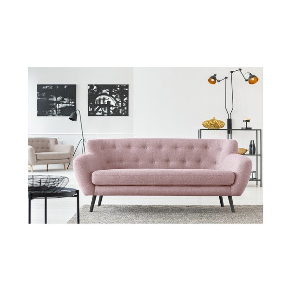 Canapea Cosmopolitan desing Hampstead, 192 cm, roz deschis-image-4