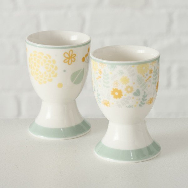 Set 2 suporturi din porțelan bone china pentru ou Boltze Linga