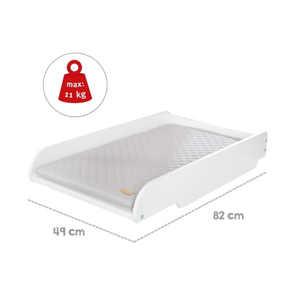 Masă de înfășat albă Style – Roba-image-4