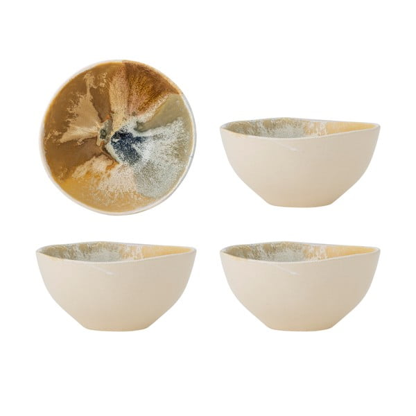 Boluri mici crem 4 buc. din gresie 525 ml Lacey – Bloomingville