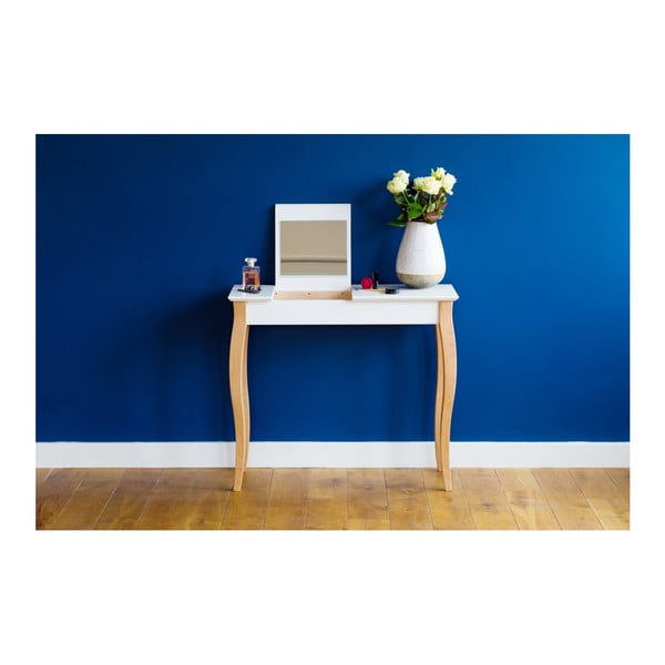 Masă de toaletă cu oglindă Ragaba Dressing Table, lungime 105 cm, gri grafit-image-2