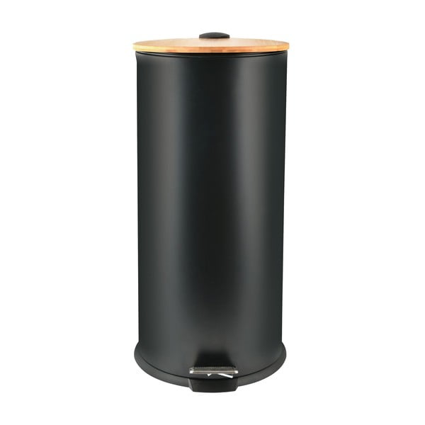 Coș de gunoi negru mat cu pedală din oțel 30 l   Adonis – Spirella-image-3