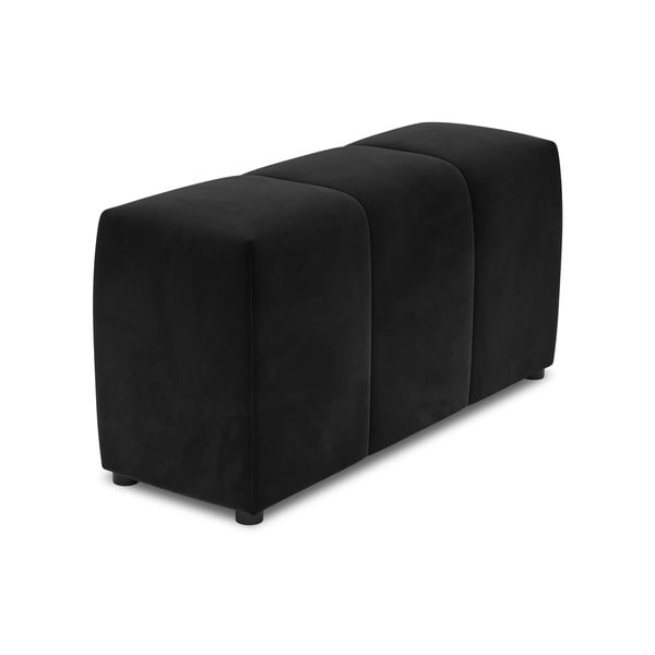 Cotieră pentru canapea modulară neagră cu tapițerie din catifea Rome Velvet - Cosmopolitan Design