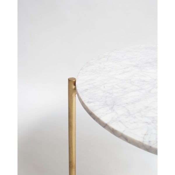 Măsuță de cafea albă rotundă din marmură ø 50 cm Morgans – Really Nice Things-image-2