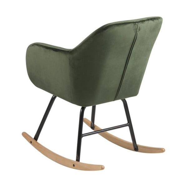Fotoliu balansoar cu husă din catifea Actona Emilia, verde-image-1