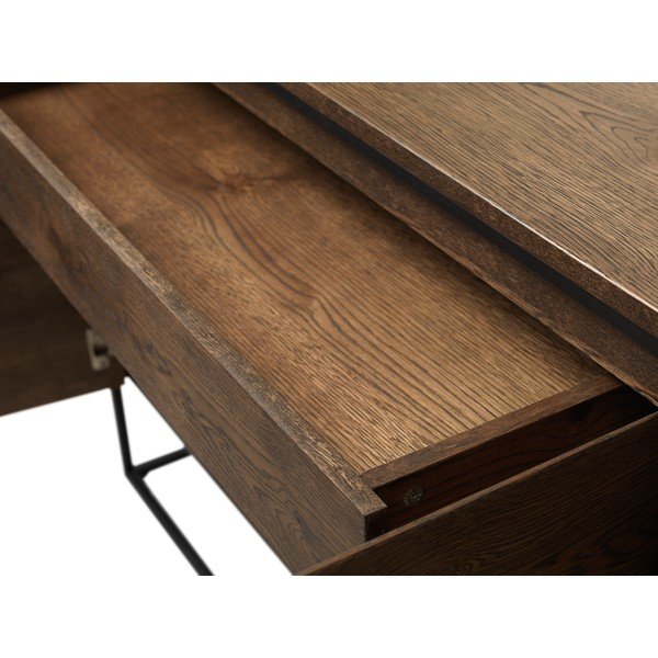 Comodă cu detalii cu aspect de lemn de stejar Unique Furniture Rivoli-image-4