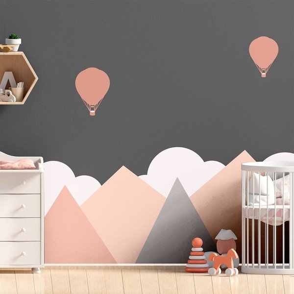 Autocolant de perete pentru copii Ambiance Giant Scandinavian Mountains Stockholm, 180 x 60 cm-image-2