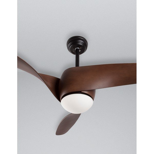 Plafonieră negru-mat/în culoare naturală închisă LED din metal cu abajur din sticlă Breeze – Nova Luce-image-4