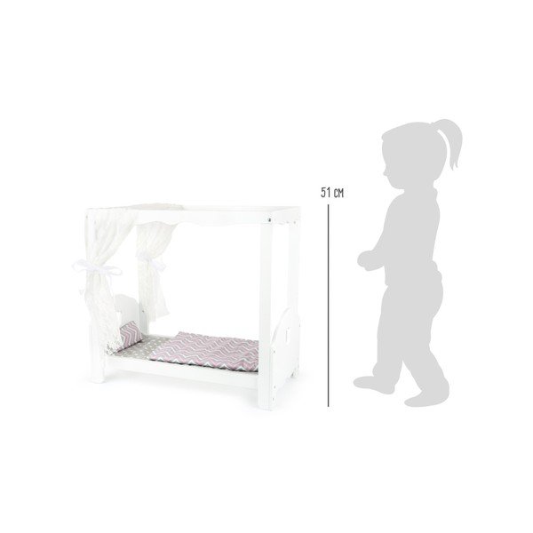 Pătuț pentru casa de păpuși Legler Canopy Bed-image-3