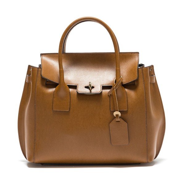 Geantă din piele Isabella Rhea no.479, maro cognac