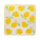 Coasters galbene/albe 4 buc. din ceramică Lemon – Sass & Belle